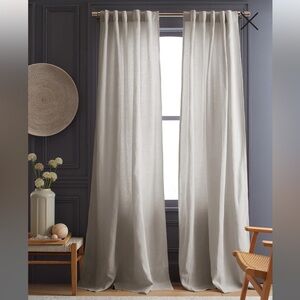 Quince Heavyweight European Linen Curtain cloud